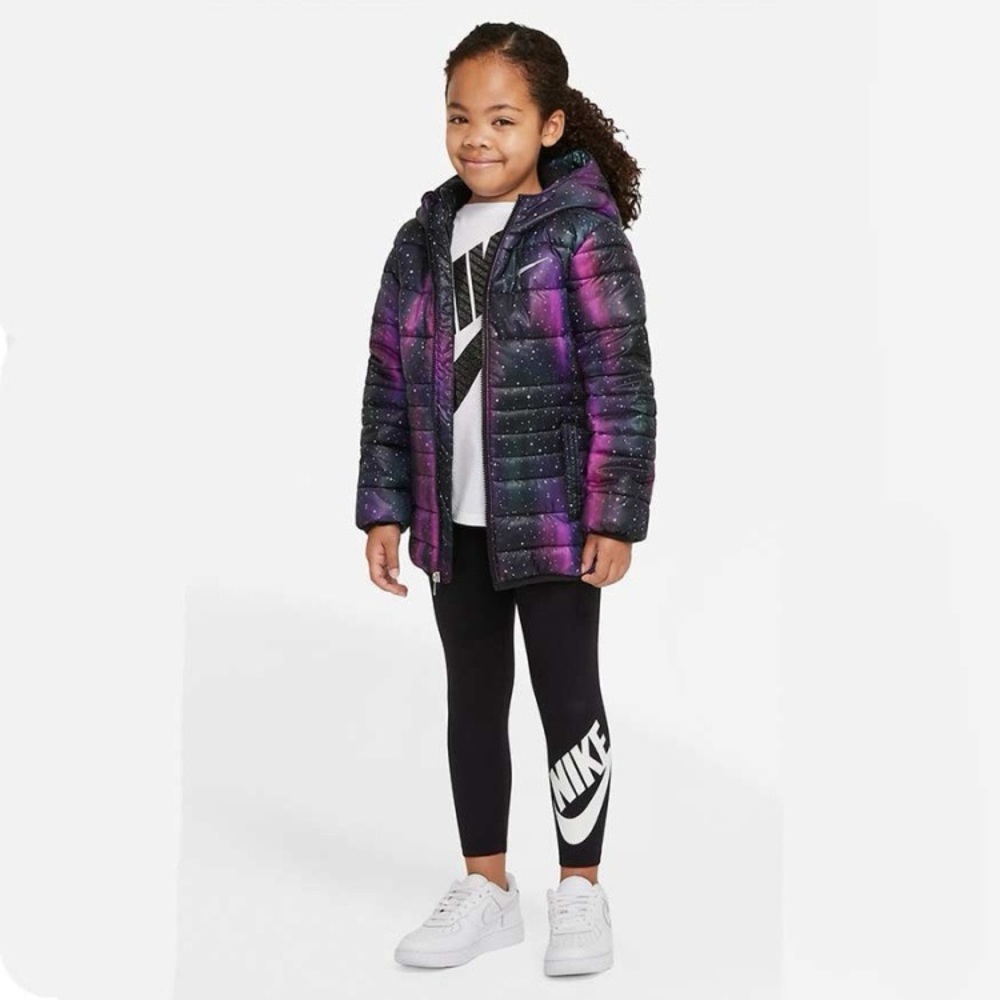 Nike Kids Galaxy Print Jacket - Black and Purple